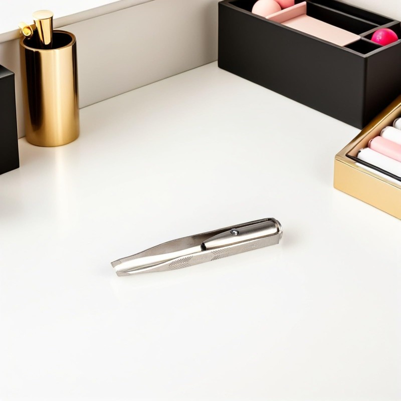 VINTORKY Eyebrow Tweezers with Light, Portable Hair Removal Tool for