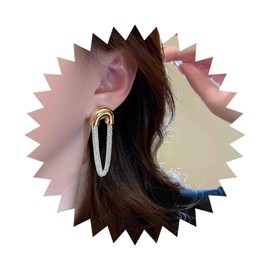 Vacaonio Boho Layered Tassel Chain Earrings Two Tone Chain Drop Earrings Long Chain Dangle Earrings Gold Silver Fringe Chain Earrings Jewelry for Women