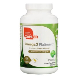 Zahler Omega 3 Platinum 2000mg 180 Softgels Sabor Sin Sabor