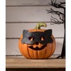 Bethany Lowe Cat Masquerade Pumpkin Jack-O-Lantern, Paper, Orange