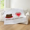 CafePress Brownies Make Hearts Happy Throw Blanket Super Soft Fleece