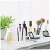 Angoily Transparent Compartment Pen Holder Makeup Brush Organizer Desktop Storage
