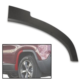 CNNELL Rear Left Driver Side Fender Flare Compatible with Jeep Cherokee 2014-2019 Textured Style Wheel Protector Cover