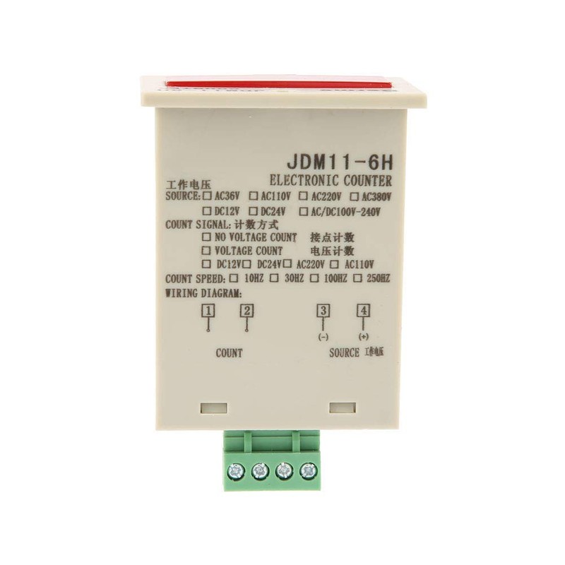 DIGITEN 0-999999 Digital LED Counter Electronic Counter JDM11-6H AC220V /