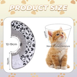 Dcsfadq Cat Collar Soft for Wound Protection Lick Prevention, Adjustable Cat Collar Protective Collar, After Surgery Collar for Cats, Small Dogs (Grey, S)