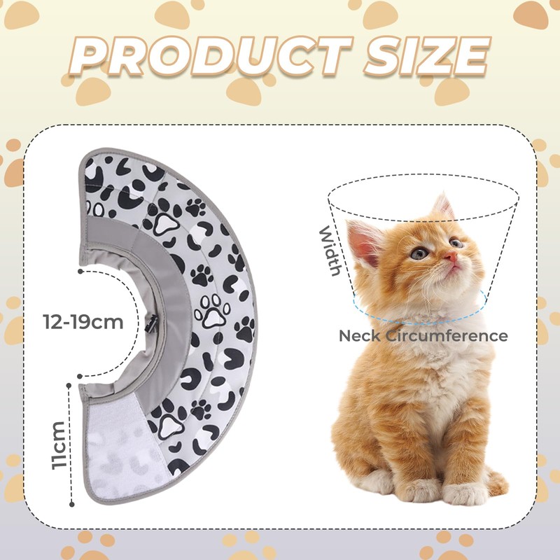 Dcsfadq Cat Collar Soft for Wound Protection Lick Prevention, Adjustable
