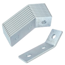 OTTFF 10 Pack 45 Degree Angle Bracket Fitting for 1-5/8" Strut Channel, 3 Hole Corner Brace Connector, 3/16" Thick
