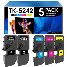 MasaiMara TK5242 TK-5242 Compatible Toner Cartridge for Kyocera ECOSYS M5526cdn M5526cdw P5026cdn P5026cdw M5521cdw M5521cdn P5021cdw P5021cdn Printer | 5-Pack