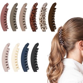 Banana Clip, Hair Clip, Pack of 10 Banana Clip Hair Women for Thick Thin Hair, Non-Slip Large Hair Clips for Everyday Hairstyles and Special Occasions
