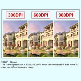 Portable Scanner, 8.27 Inch HD 900DPI Document Scanner for A4 Documents Photo Receipt, Color Mobile Handheld Scanner Wand for Home Travel Office (Silver)