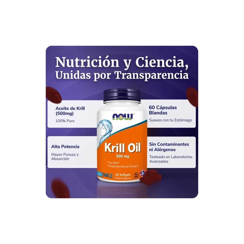 Aceite De Krill 500mg Alta Biodisponibilidad 60 Softgels