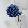 Dainty Satin Rose Flower Brooches Flower Choker Necklace for Women