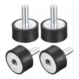 uxcell Rubber Mounts 4pcs M8 Male/Female Vibration Isolator Shock Absorber, for Garage Motor Air Compressor Car Boat Bobbins, D30mmxH15mm