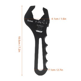 YWBL-WH Adjustable Wrench Aluminium Alloy Spanner Wide Jaw Opening with Wavy Grip for DIY Tubing Installation Disassembly