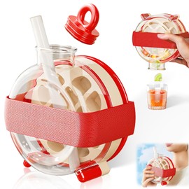 Ice Cube Bottle, 2 in 1 Zero Touch Press Ice Cube Mold Water Bottle with Straw, Ice Bottle Cup, Easy Press to Release Vertical Ice Cube Tray with Lid for Freezer, Travel, Gym & Home Use