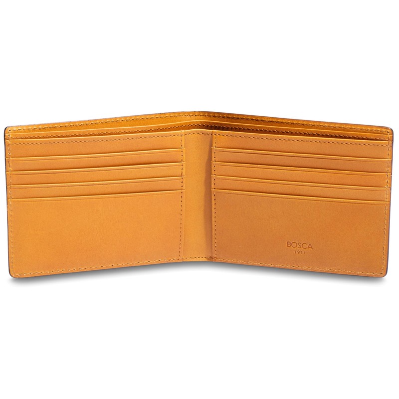 Bosca Britan Eight-Pocket Deluxe Executive Wallet Tan One Size…