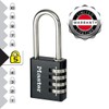 Master Lock 7640EURDBLKLH Combination Padlock in Aluminium with Long Shackle,