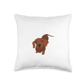 Cute Dachshund Stair Master Not Funny Tees Cute Dachshund Stair Master Not Funny Womens Throw Pillow, 16x16, Multicolor