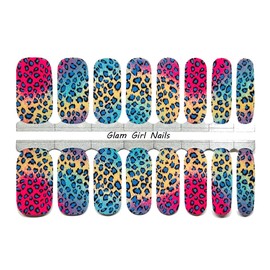 Glam Girl Nails Leopard Party Nail Polish Strips / Nail Wraps / Nail Stickers