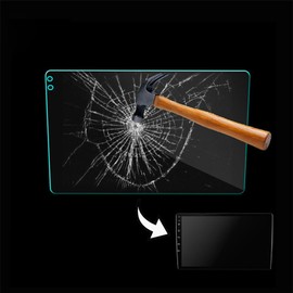 Acouto Anti Fingerprint Tempered Film for Central Control Navigation, Cleaning Kit Included Navigation Tempered Glass Film (10 Inch)