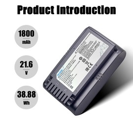 Sicimly VCA-SBT90EB VCA-SBT90EB VCA-SBT90E - Batería de repuesto para aspiradoras inalámbricas, 38,88 W, color gris