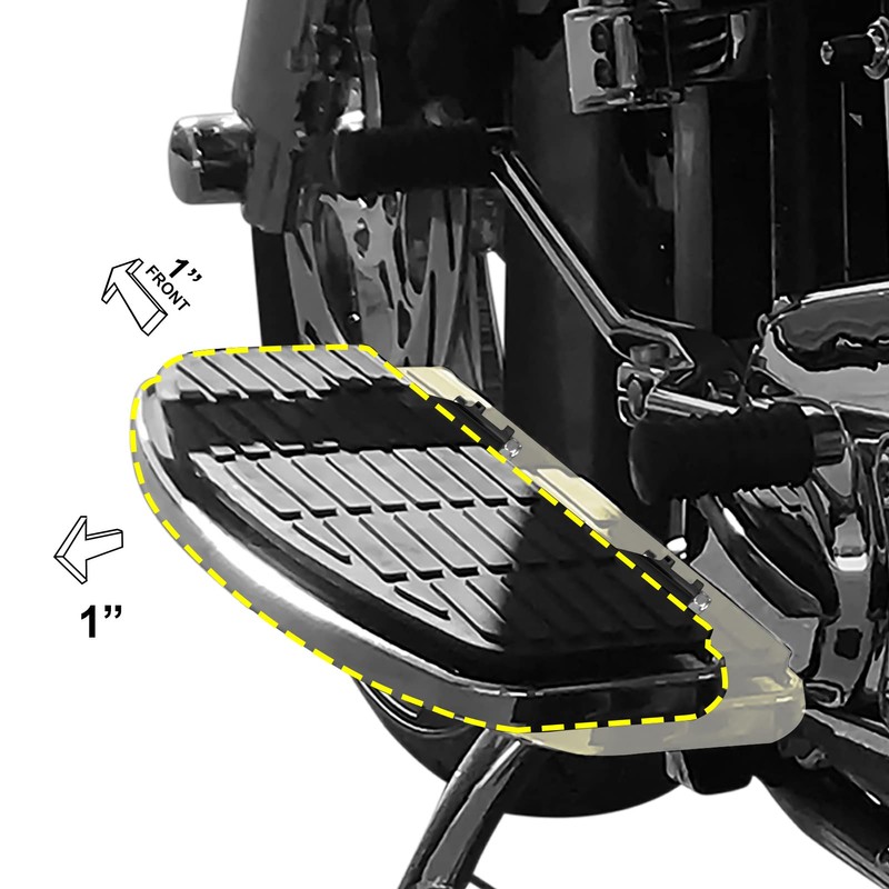Mofun Driver Floorboard Relocation Brackets Compatible with Harley Touring Street