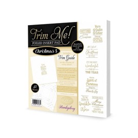 Hunkydory Crafts Trim Me! Foiled Insert Pad - Christmas 3 Gold