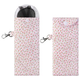 YOGFIT 1 PC Glasses Case for Women, Soft Cotton Eyeglasses Case, Cute Glasses Portable Button Type Pouch
