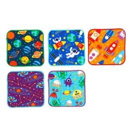Marushin 016700 Mini Towels, Set of 5, Picorino Galaxy Grip, Kindergarten Entrance Goods, Preparation for Kindergarten, Elementary School, Preschool, Kindergarten, Kindergarten, Kindergarten, Kindergarten, Kindergarten, School Entrance, Mini Towels, Handkerchief, Value Set, Different Patterns, Set of 5, Set