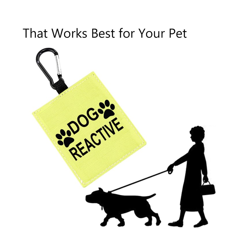 Dog Reactive Alert Hanging Patch Caution Stop Dog Alert Hanging