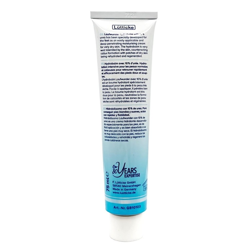Laufwunder Hydrobalm 75ml - 10% Urea Foot Cream for Dry,
