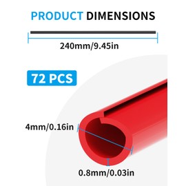 E-riding 72Pcs Bike Spoke Skins Covers – Universal Dirt Bike & Pit Bike Wheel Wraps for 8"-21" Rims, Fits Dirt Bikes, Wheelchairs – Red