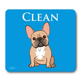 French Bulldog Dog Butt Dishwasher Magnet Clean Dirty Sign, Reversible Clean Dirty Magnet for Dishwasher, Funny Frenchie Butt Magnets, Strong & Universal Kitchen Dish Indicator, 3.5x3.1