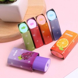 6 Childrens Kids Fruit Scented Rubbers Erasers Ideal Party Bag Fillers