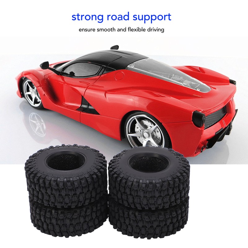 4PCS RC Wheel Tire Rubber Tyre 51mm Diameter for Axial