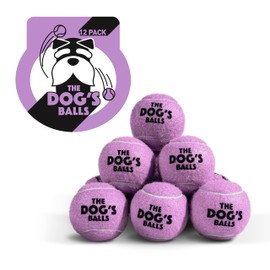 The Dog's Balls, Dog Tennis Balls, 12-Pack Lilac Dog Toy, Strong Dog & Puppy Tennis Ball