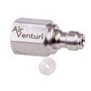 Air Venturi Male Quick-Disconnect, 1/8 BSPP Female Threads, Steel, Rated