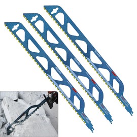 20 Inch Masonry Reciprocating Saw Blade, 36 TPI Teeth Tipped Cutting Reciprocating Saw Blade, 3 Pcs Concrete Blades for Cutting Red Brick, Light Brick, Aerated Concrete, Porous Concrete, Cinder Block