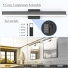 Ralbay Modern Black Bathroom Light Fixtures 5 Color Temperature Dimmable