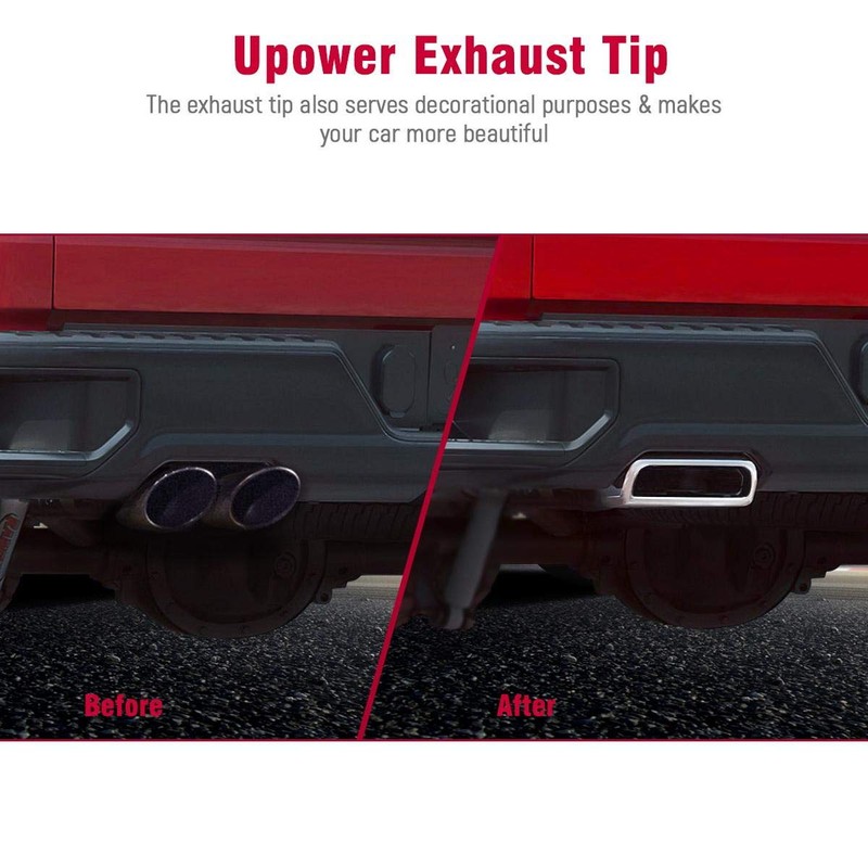 Upower Pack of 2 Exhaust Tip 2.25" Inlet 2" x