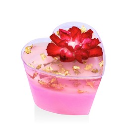 50 Pack 5oz Mini Clear Heart Bowl Cup with Lid | Small Dessert Cups with Lids | 5oz Mini Dessert Cups | Small Heart Shaped Plastic Bowls With Lids | CMJJ