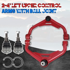 Front Upper Control Arms 2-4" Lift for 2000-2010 Chevy Silverado 2500HD 3500HD, Adjustable Tubular Suspension Arms Compatible with GMC Sierra 2000-2010/ Hummer H2 2003-2009