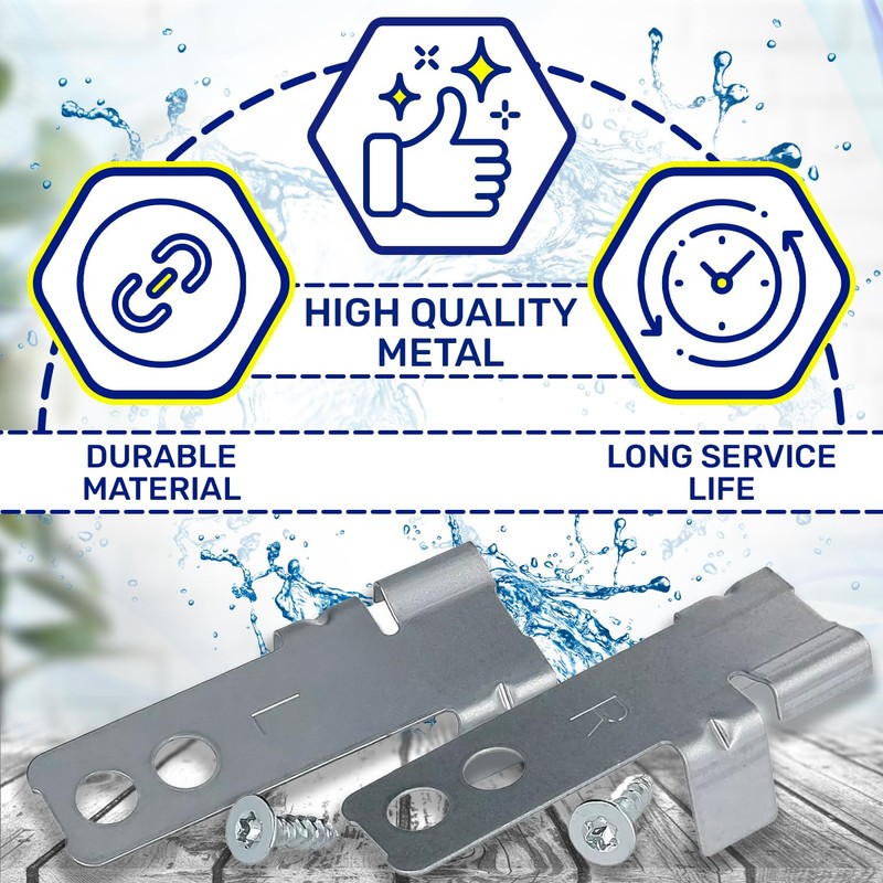 2 Pieces Brackets for Mounting the Built-In Dishwasher with the