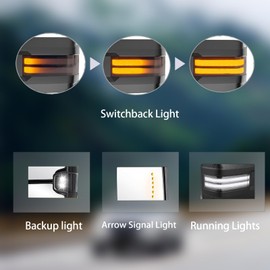 Towing Mirrors for 2007-2021 Tundra & 2008-2017 Toyota Sequoia Heated Power Glass Running Light (Chrome)