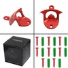 HAIICEN Rustproof Wall Mount Beer Bottle Opener Red, Post Mounted