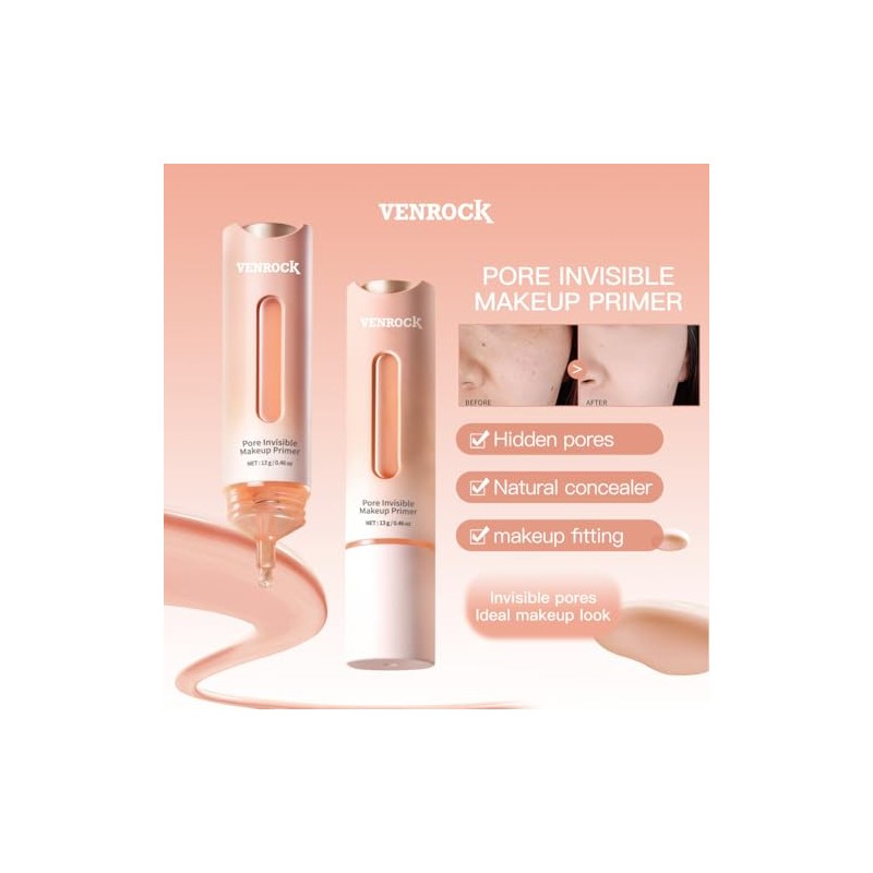 Venrock Prebase De Maquillaje Invisible Pore, Realza El Maquillaje, Aísla