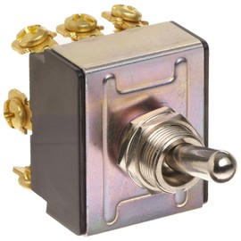 Morris Products 70303 Toggle Switches, 3 Pole, On/Off/On, 1.09" Width, 1.31" Length, 0.80" Height