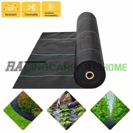 Racingcarpartshome 3ft x 50ft Weed Barrier Fabric Woven Ground Weed Cover 3.2 Ounce Landscape