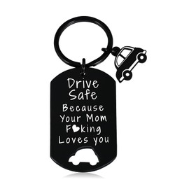 Off to College Gifts,College Stuff,Back to College Supplies,Drive Safe Car Keychain for Adult Son Gift Ideas Drive Safe Keychain for Son Teen Boy,New Driver Gifts for Adult Son,College School Supplies