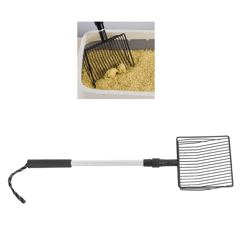 Extendable Cat Litter Scoop Lightweight Versatile Fine Screen Long Handle